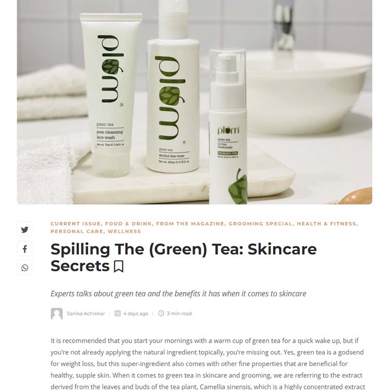 Spilling the green tea skincare secrets — mansworldindia