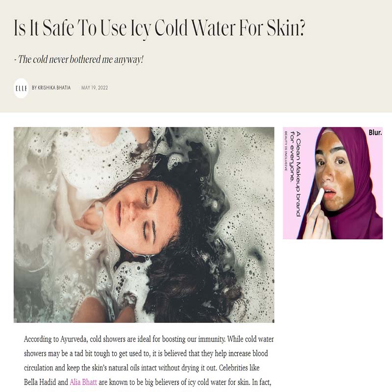 Cold water for skin benefits problems — Elle
