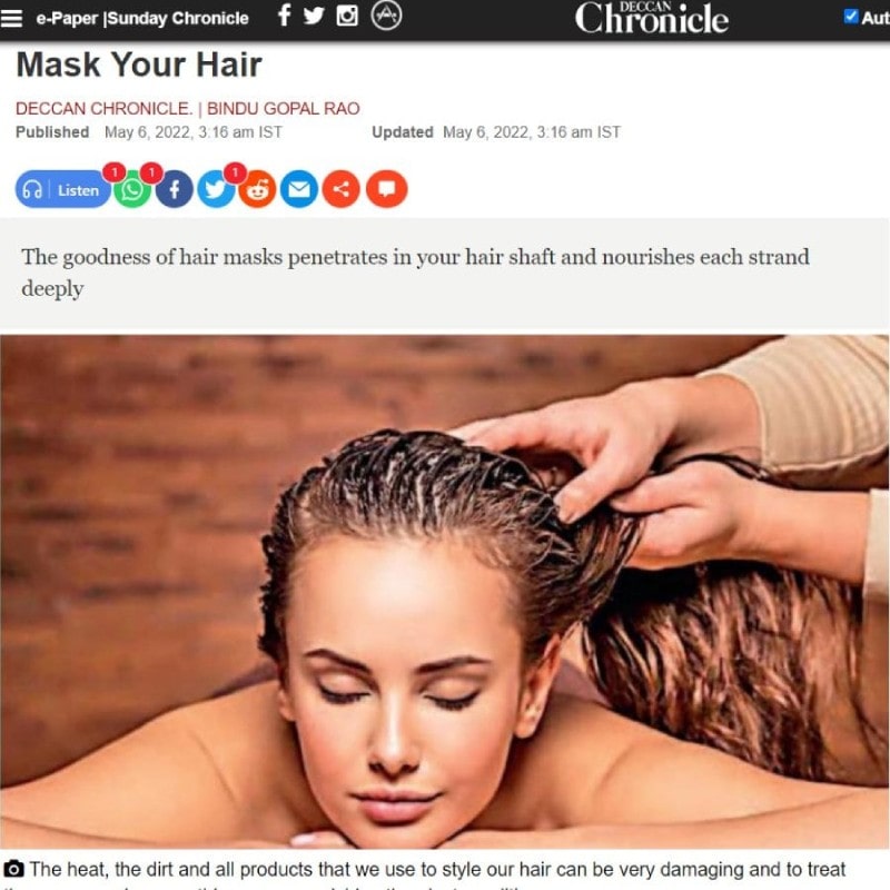 Mask your hair — Deccan Chronicle