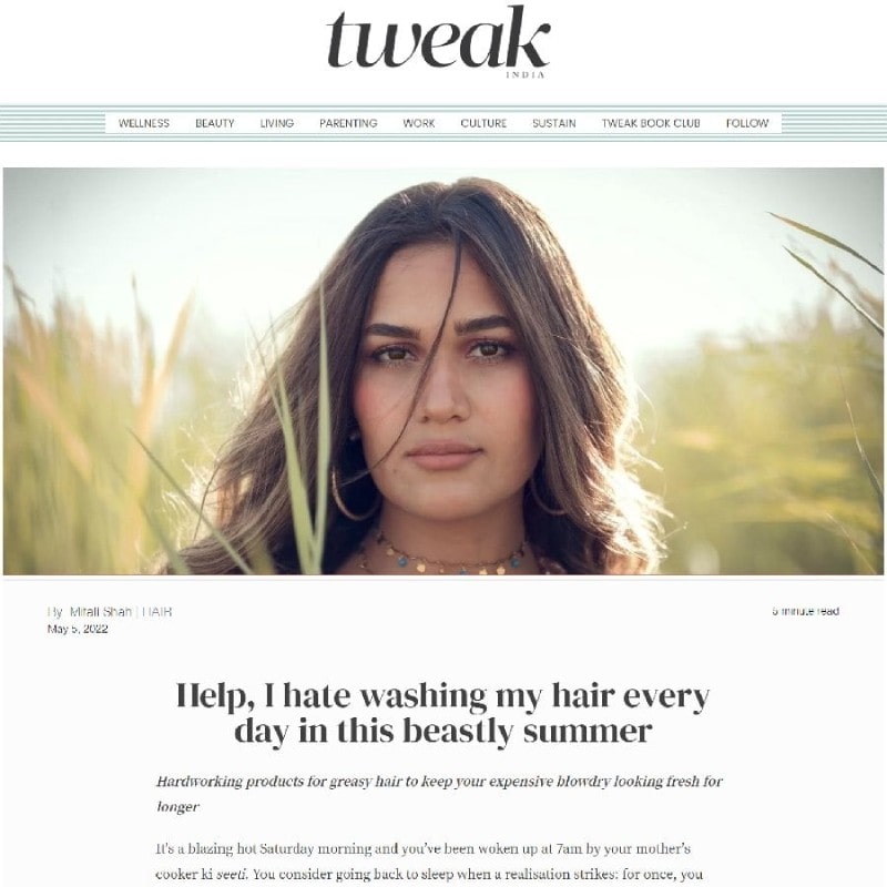 Products for greasy hair summer — Tweak India