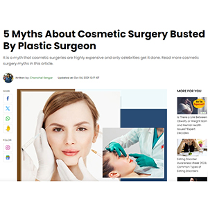 Myths and facts about cosmetic surgery — Hindustan Times Newspaper