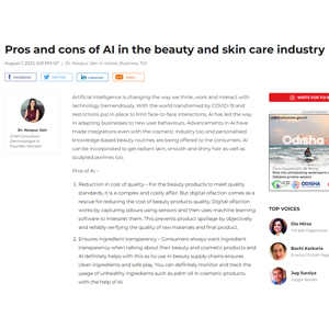 Pros and cons of ai in the beauty and skin care industry — Times of India
