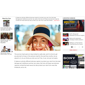 Skinzest in Times Of India s — Times Of India s