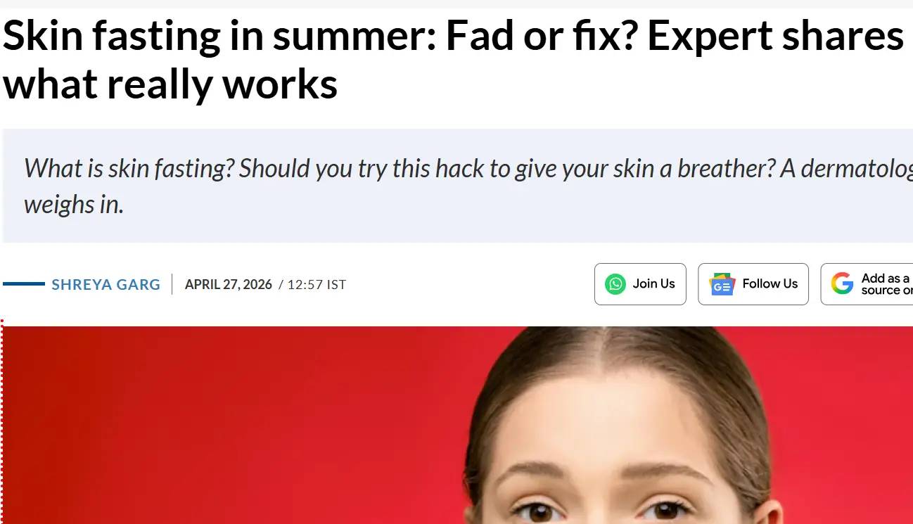 Skin fasting in summer fad or fix expert shares what really works article — Money Control