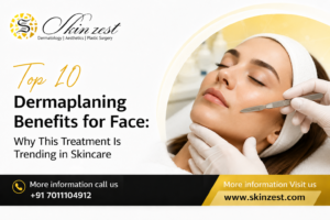 Dermaplaning-treatment-for-face-removing-dead-skin-and-peach-fuzz-for-smoother-brighter-and-glowing-skin-with-professional-skincare-procedure-at-dermatology-clinic